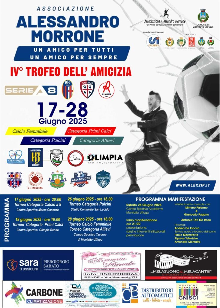 Brochure IV° Trofeo dell’Amicizia Alessandro Morrone